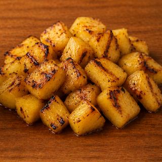 Char-grilled pineapple cubes